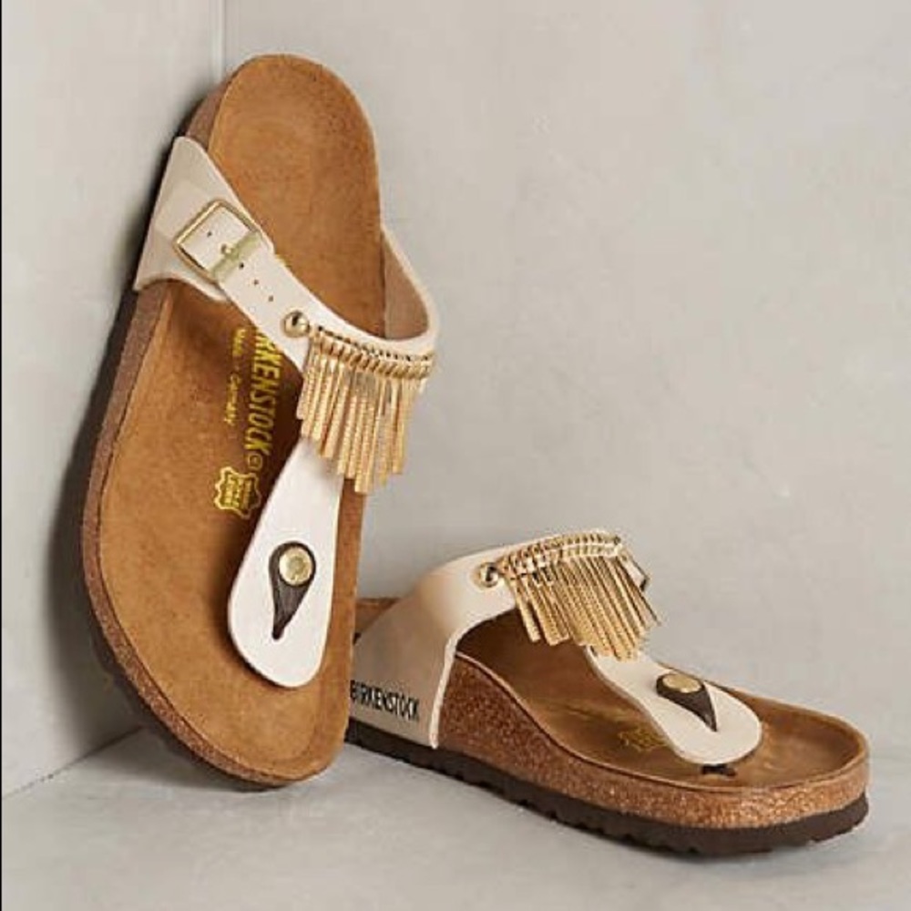 SALE Authentic Birkenstock Gizeh fringe in box